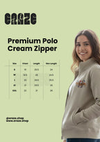Premium Polo Unisex Cream Zipper