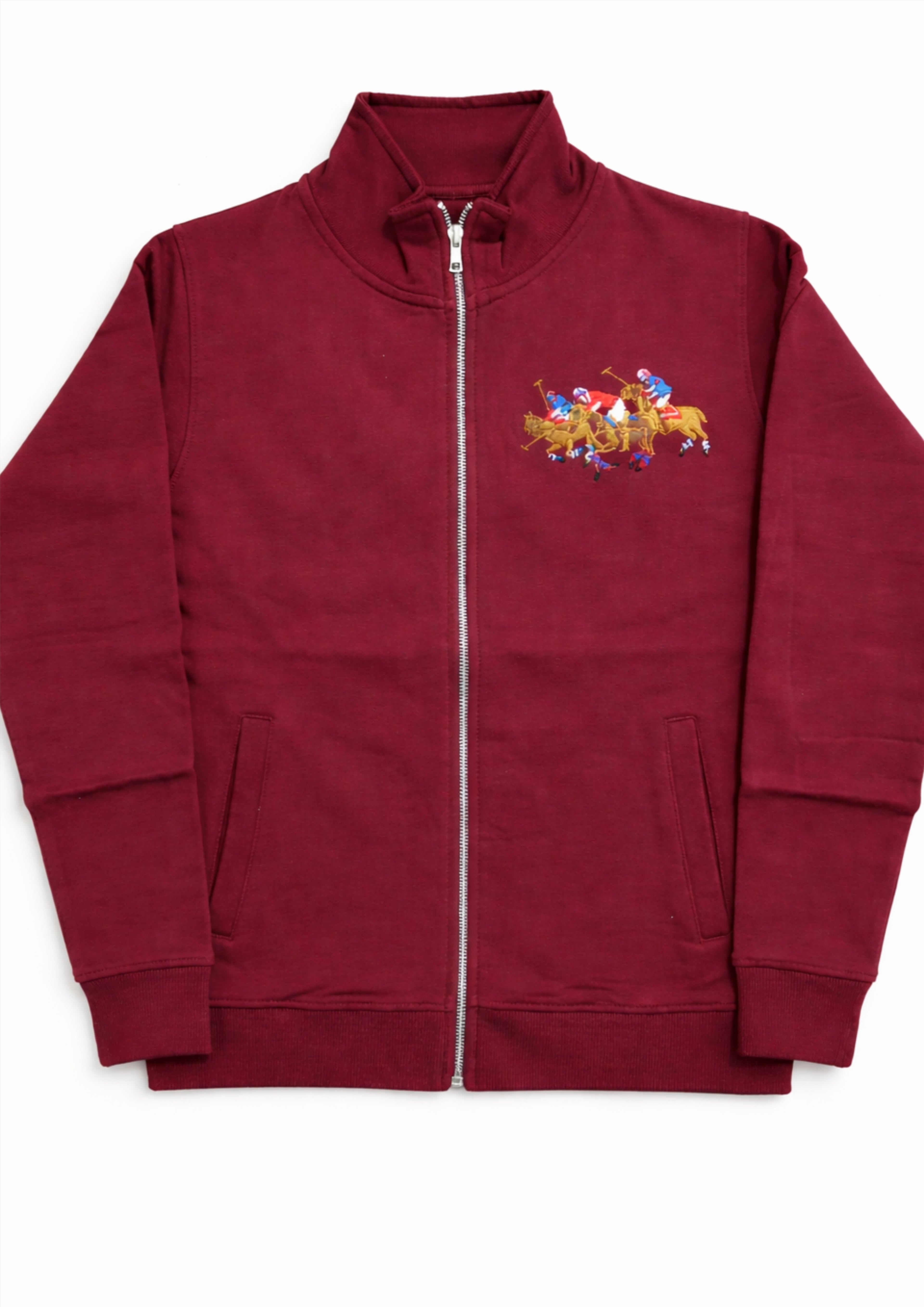 Premium Polo Unisex Maroon Zipper