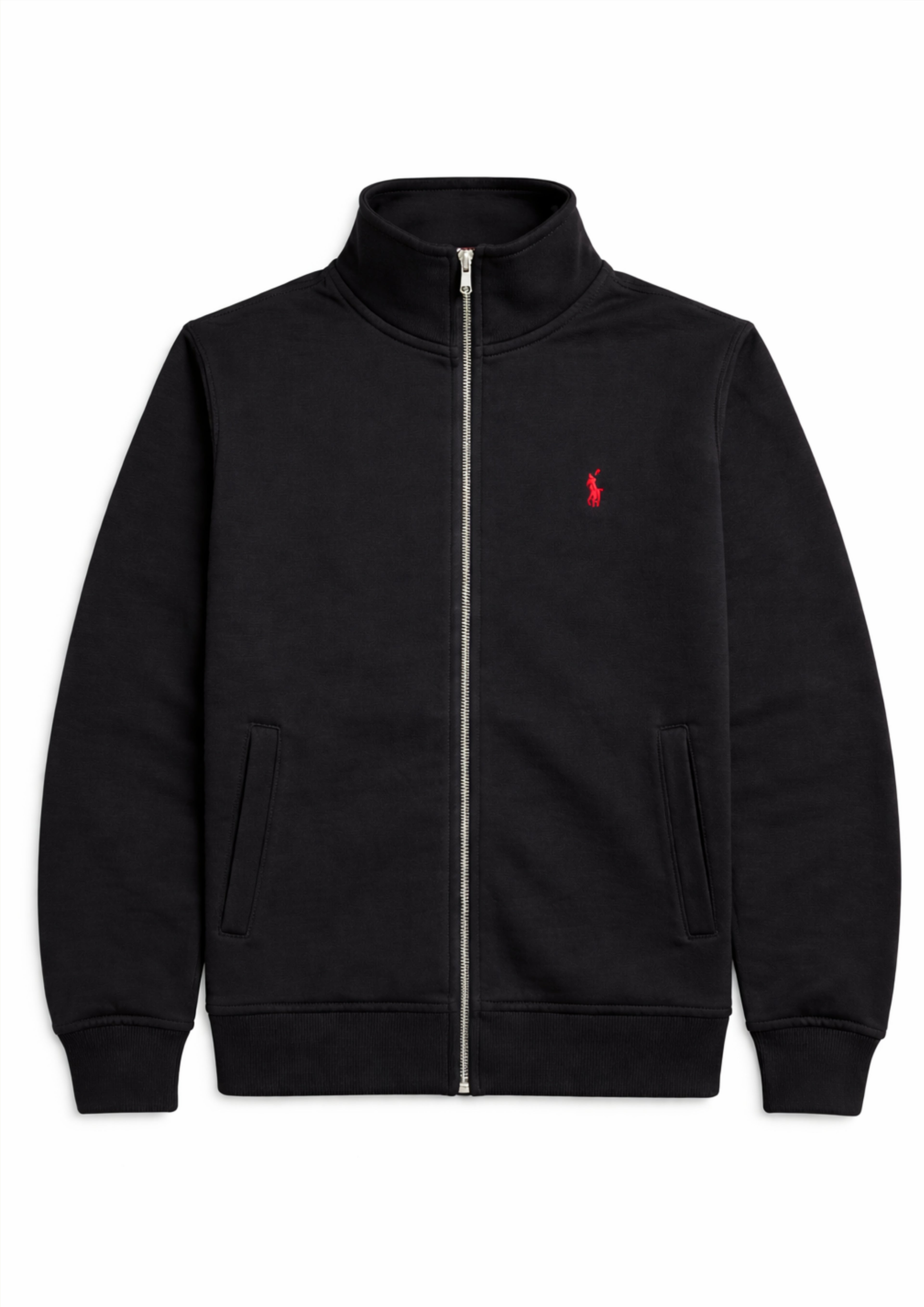 Polo Unisex Black Zipper