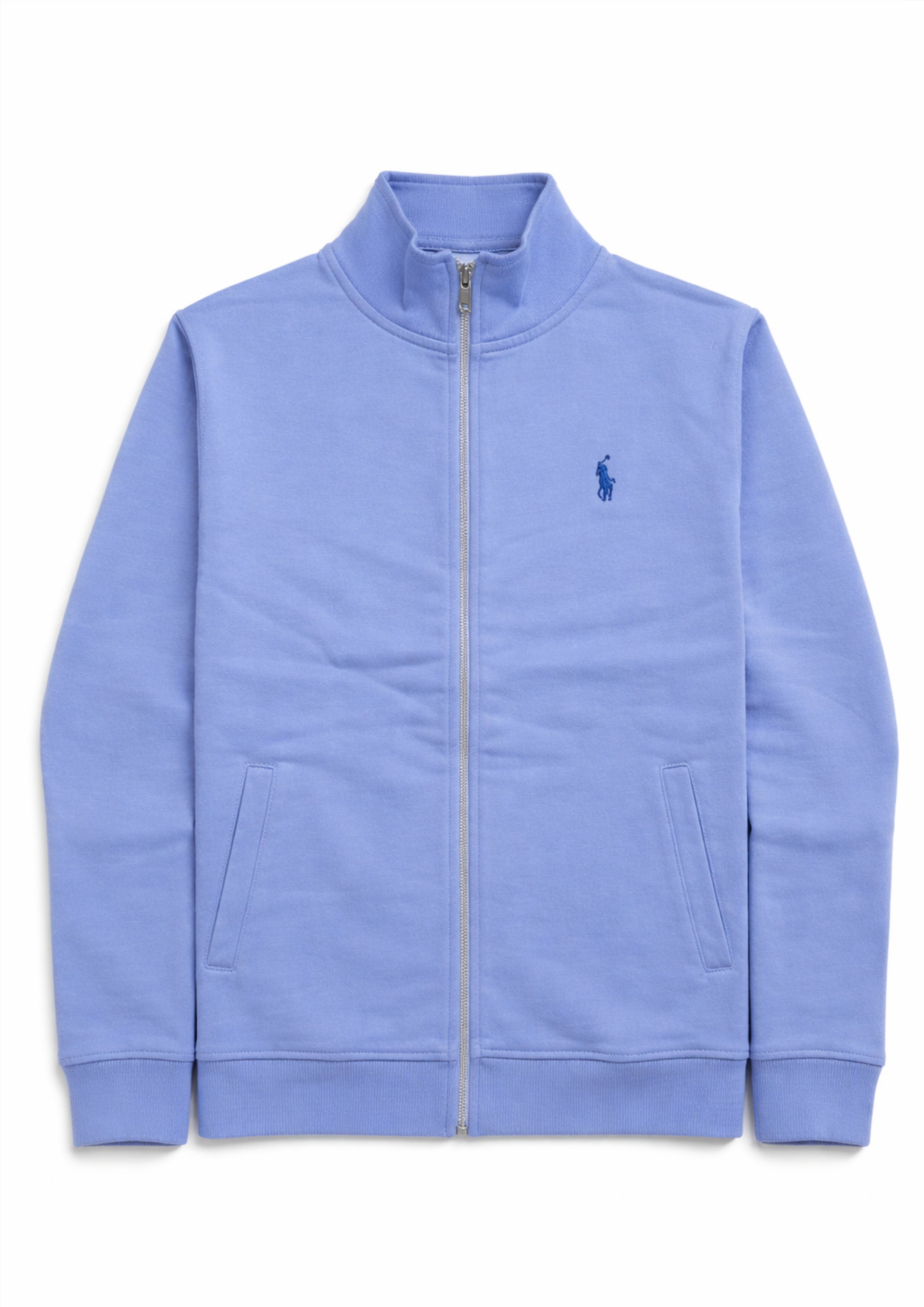 Polo Unisex Royal Blue Zipper