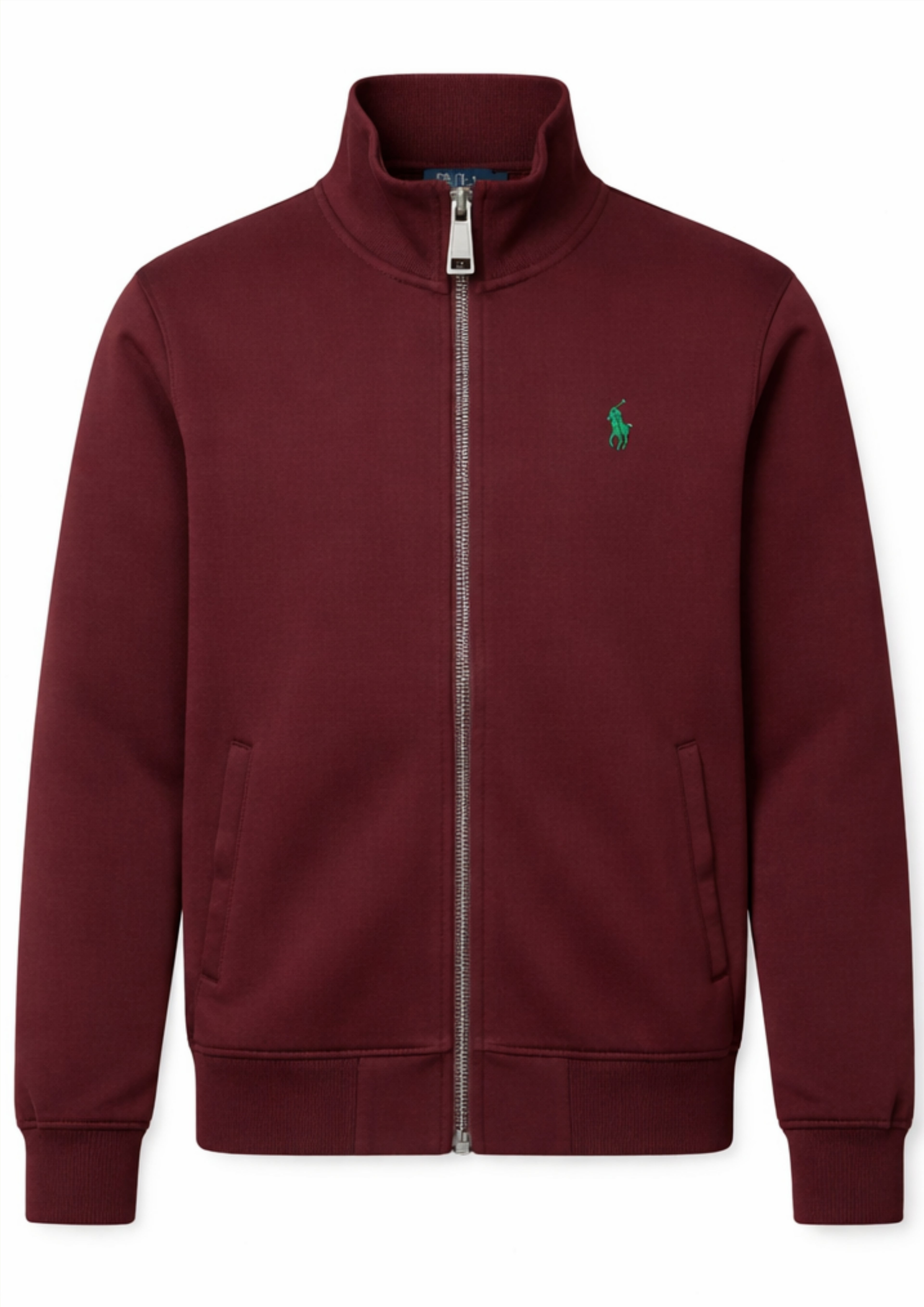 Polo Unisex Maroon Zipper