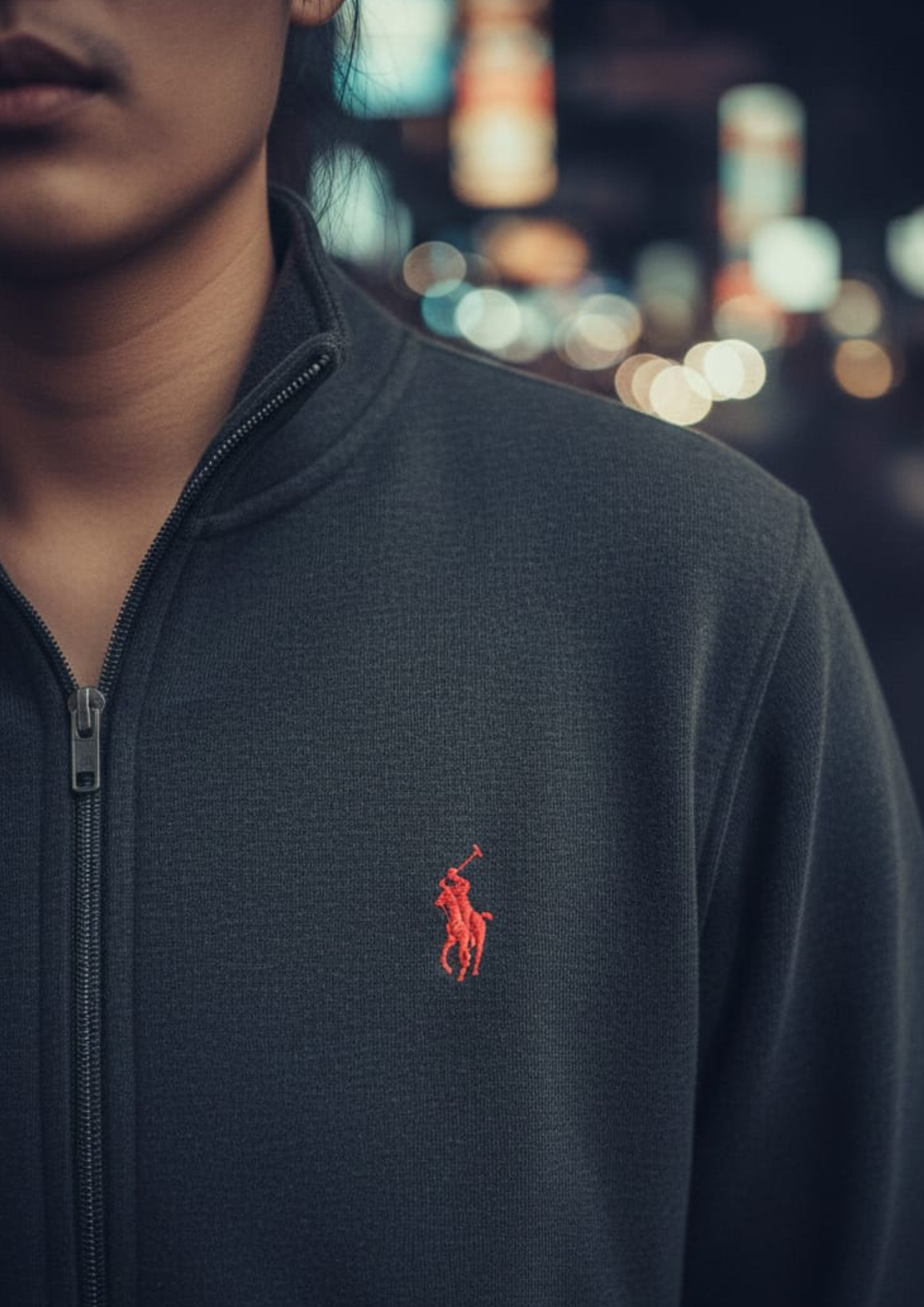 Polo Unisex Charcoal Zipper