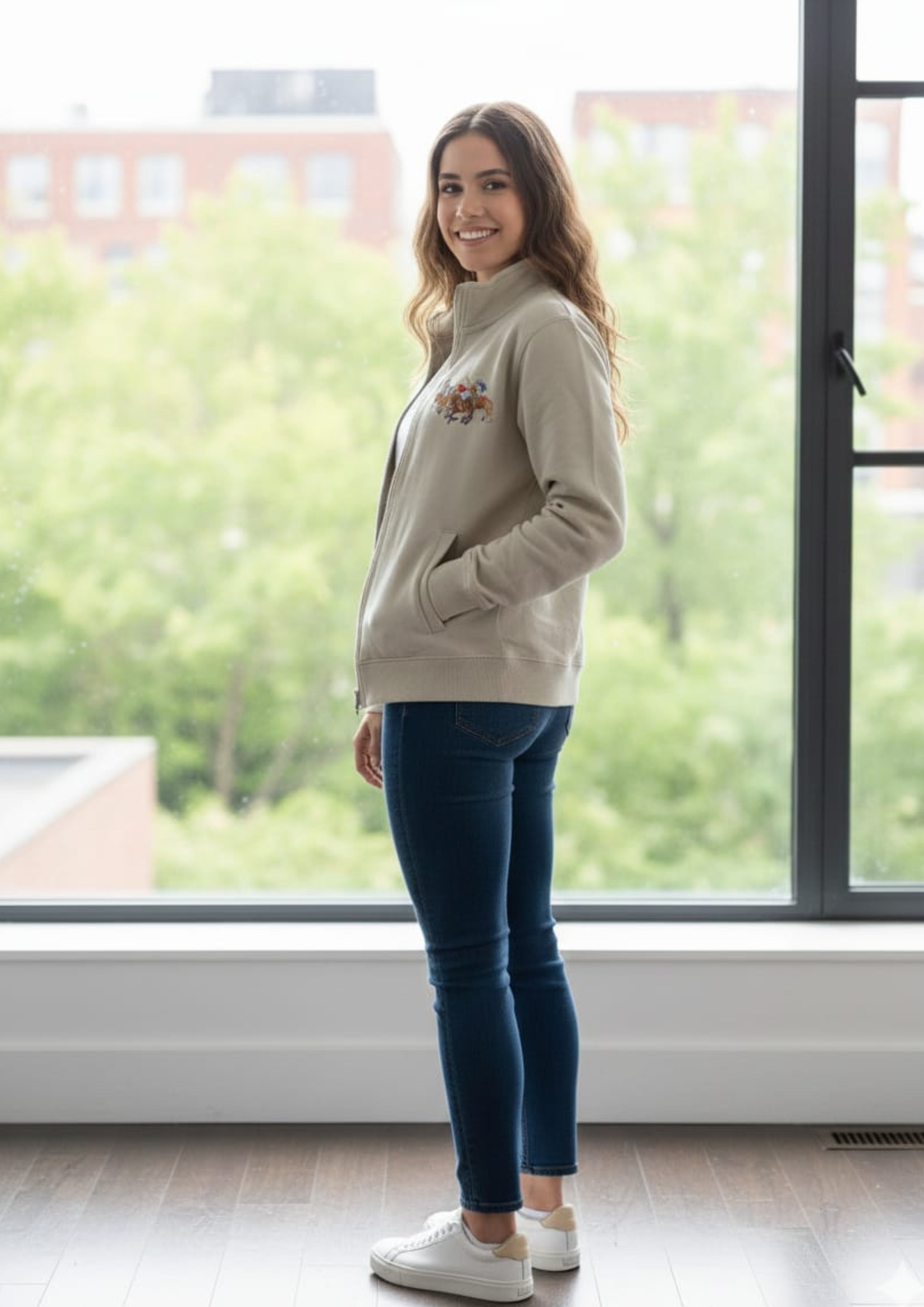 Premium Polo Unisex Cream Zipper