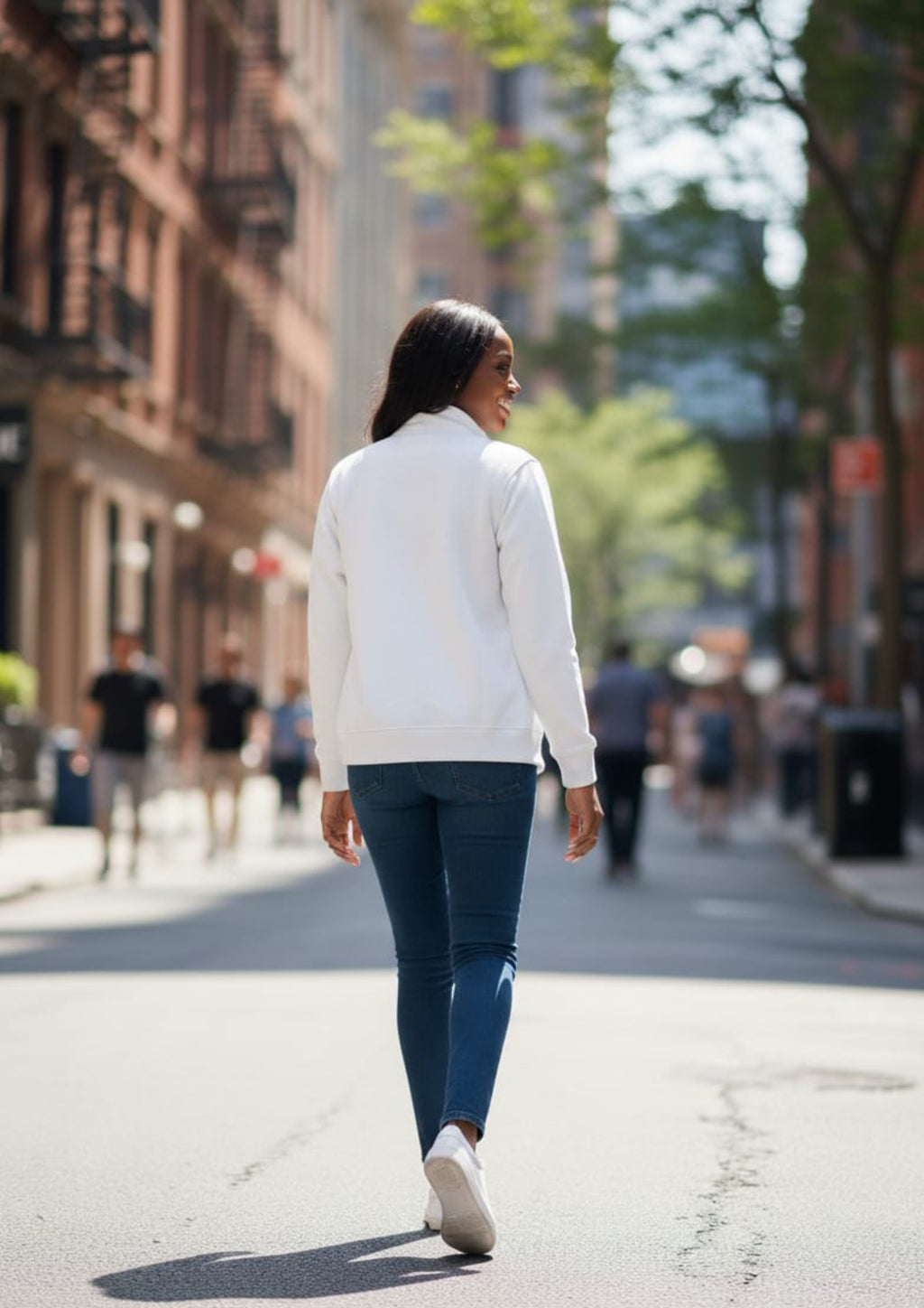 Premium Polo Unisex White Zipper