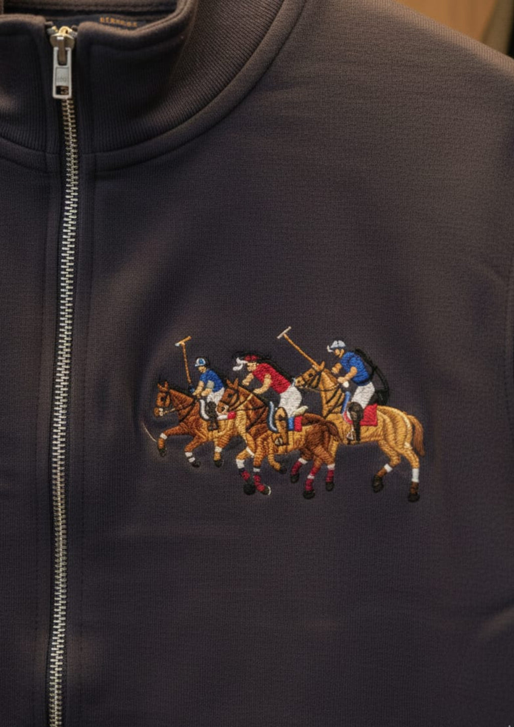 Premium Polo Unisex Charcoal Zipper