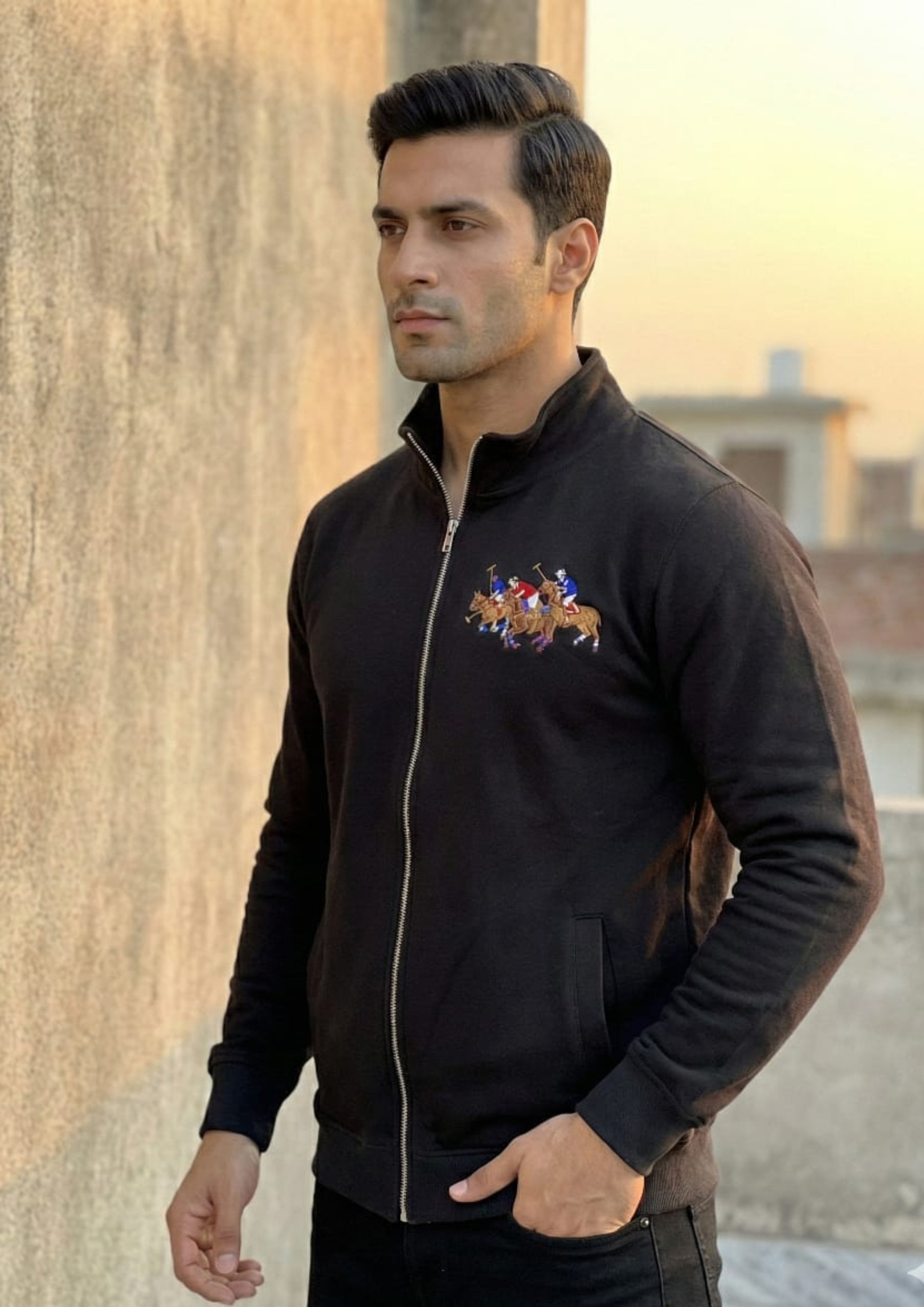 Premium Polo Unisex Black Zipper