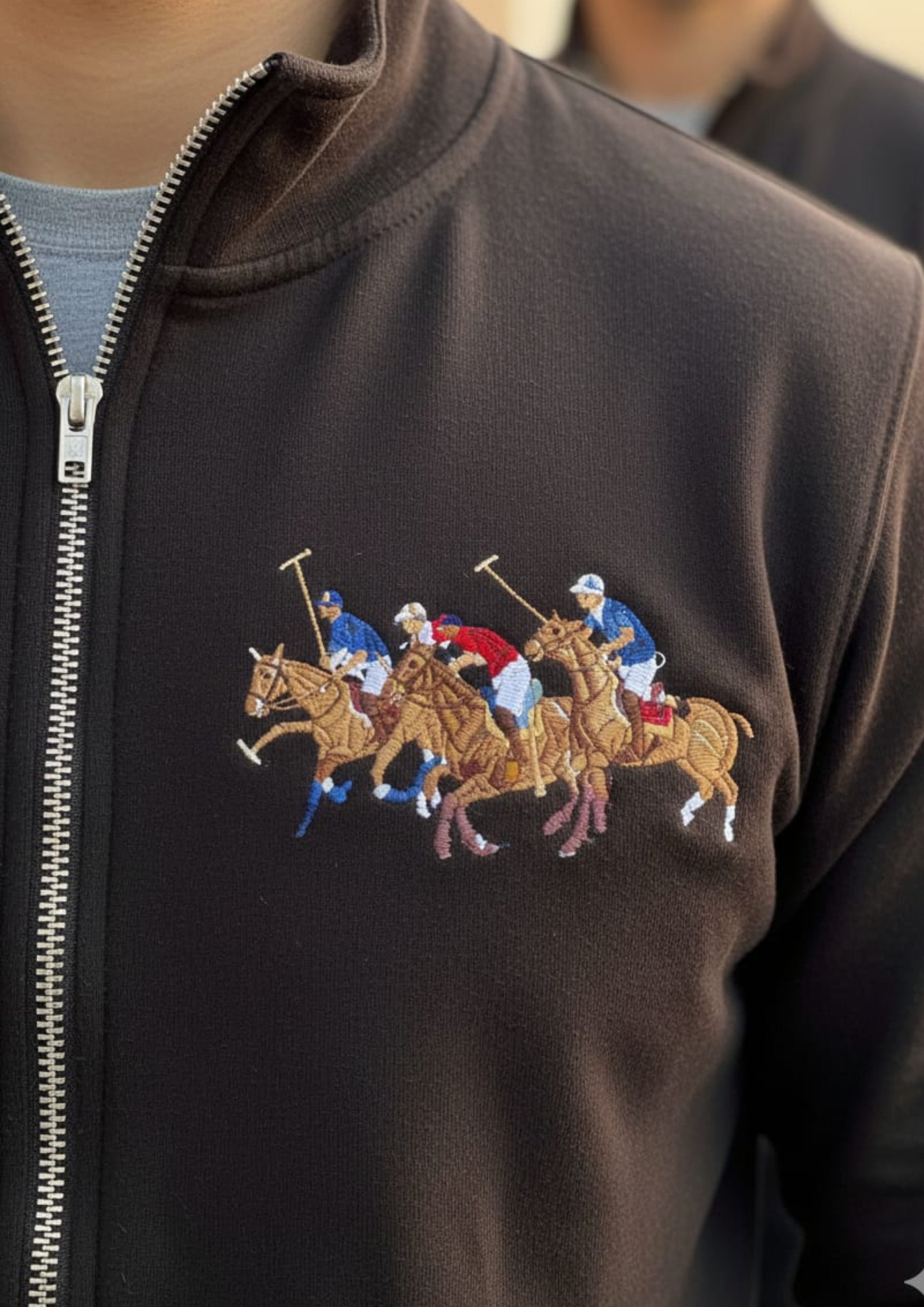 Premium Polo Unisex Black Zipper