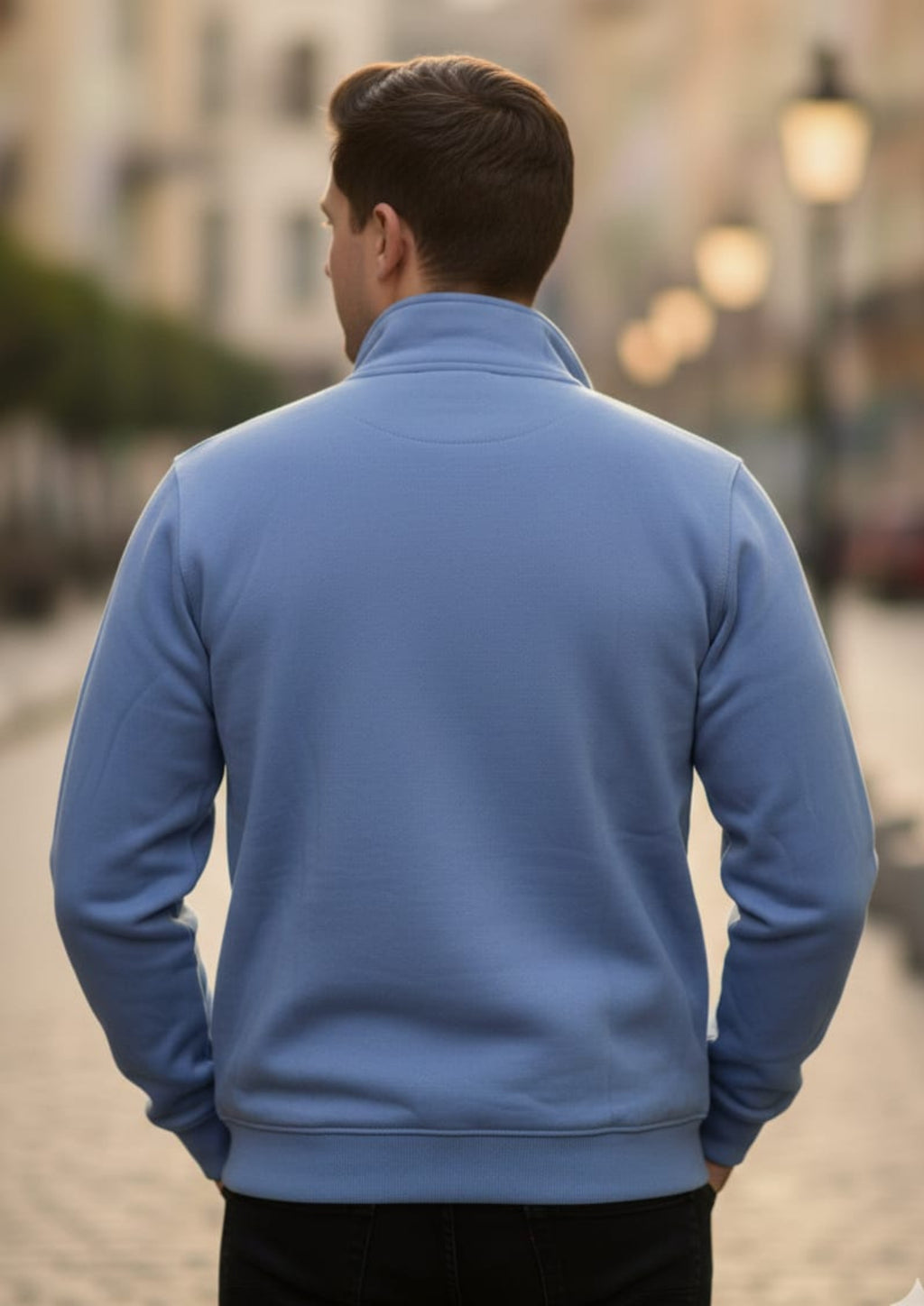 Premium Polo Unisex Royal Blue Zipper