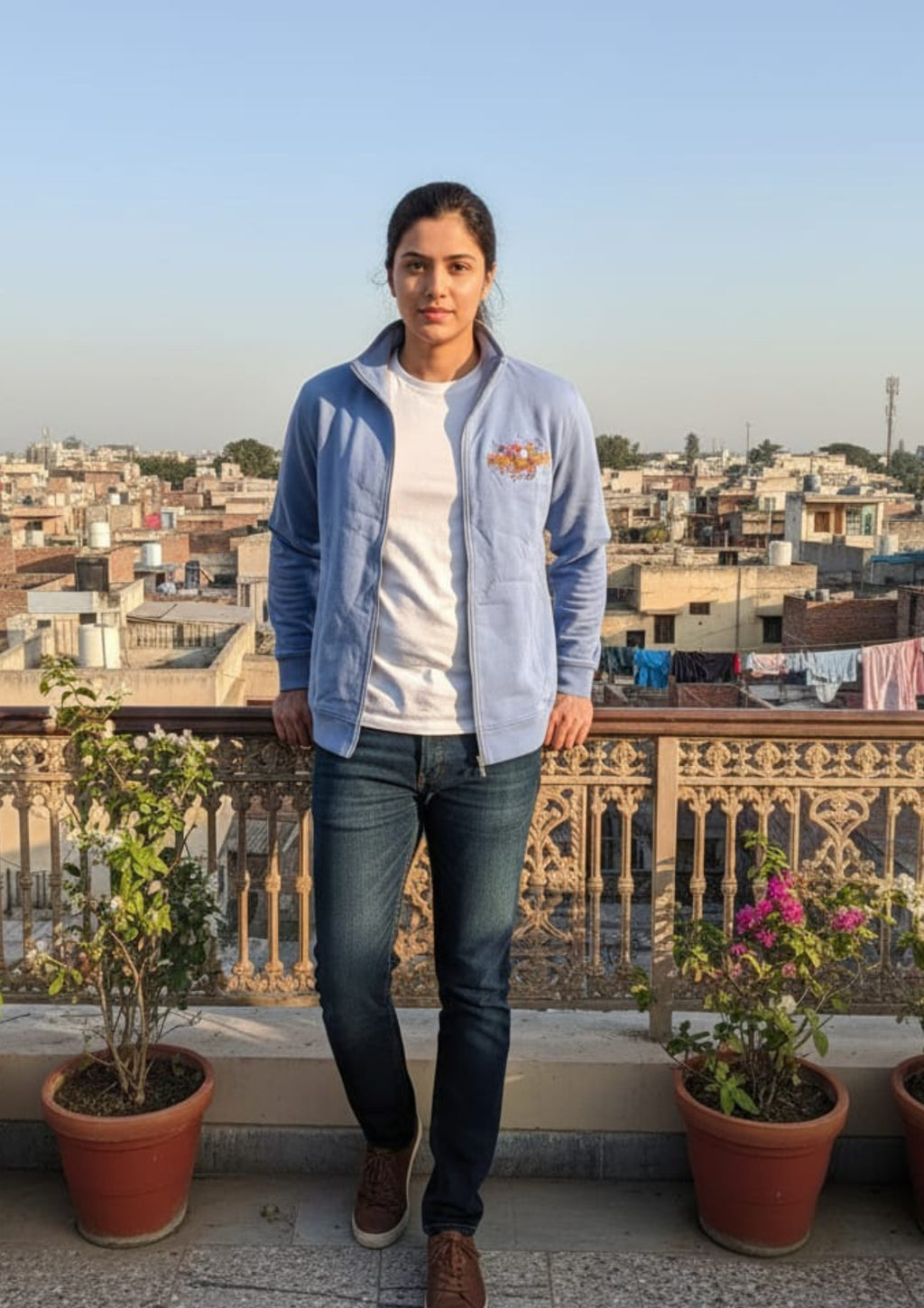 Premium Polo Unisex Royal Blue Zipper