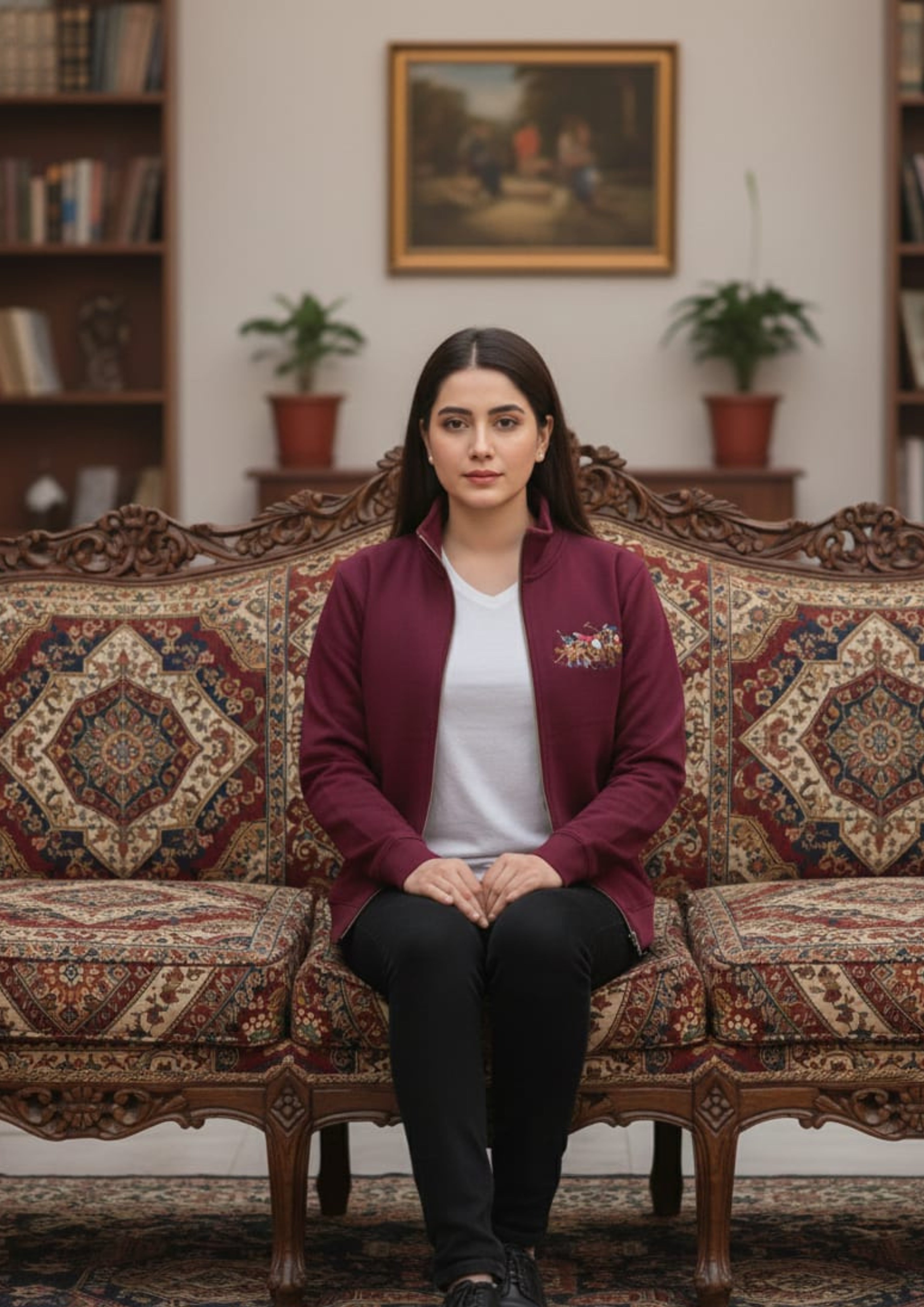 Premium Polo Unisex Maroon Zipper