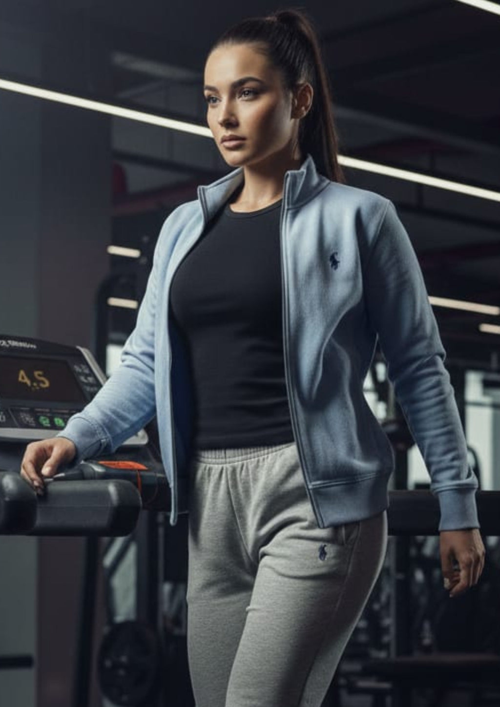 Polo Unisex Royal Blue Zipper