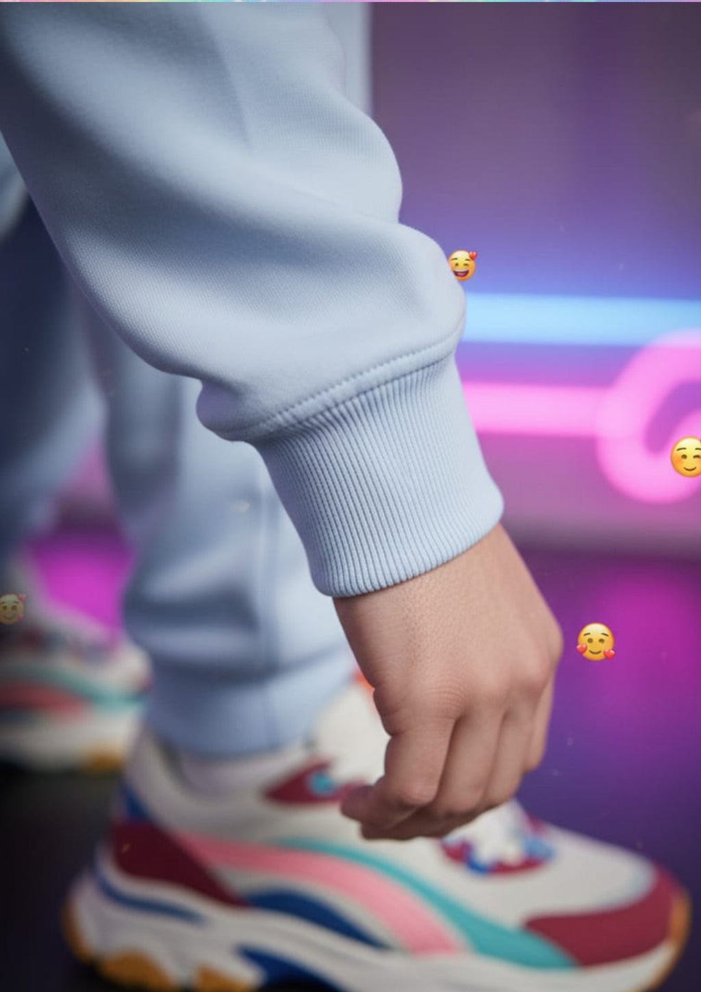 Polo Unisex Light Blue Zipper