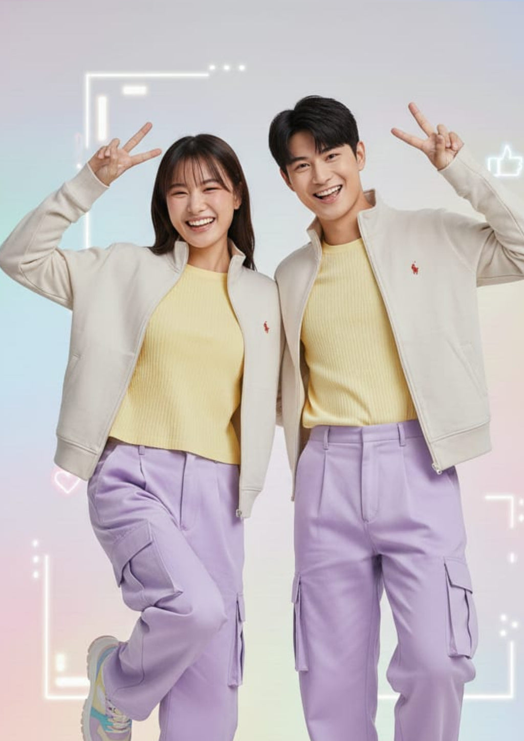 Polo Unisex Cream zipper