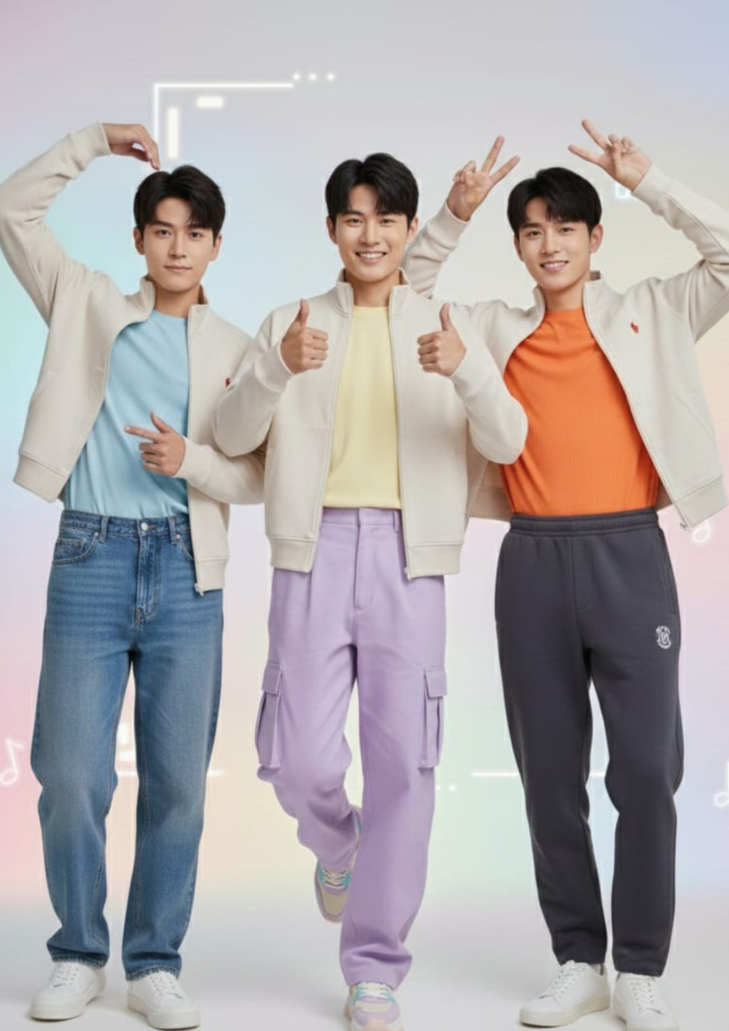 Polo Unisex Cream zipper