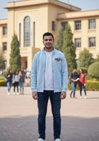 Premium Polo Unisex Light Blue Zipper