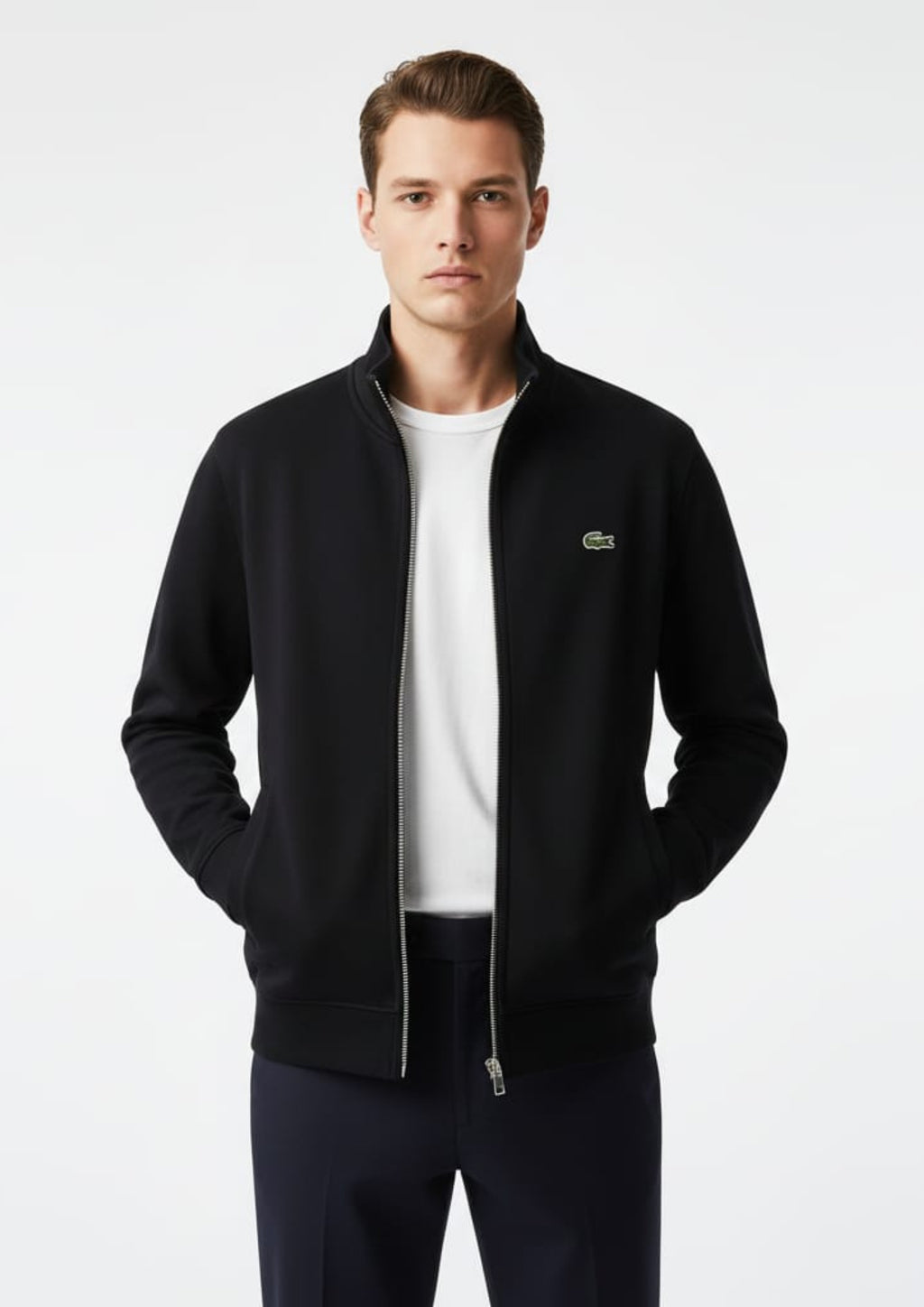 Lacoste Unisex Black Zipper