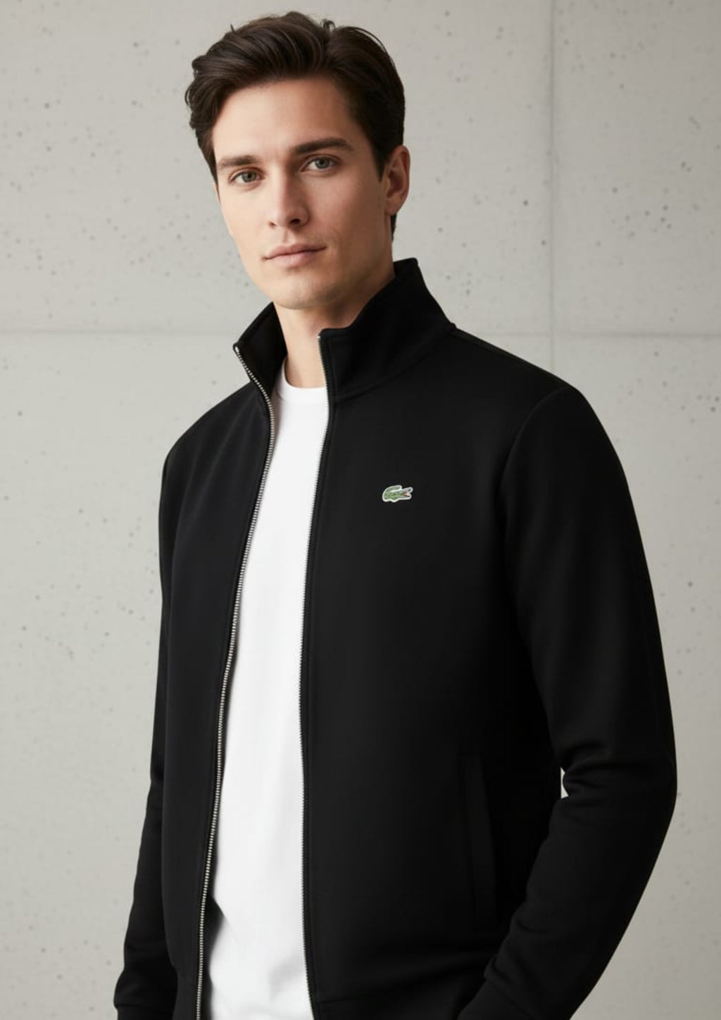 Lacoste Unisex Black Zipper