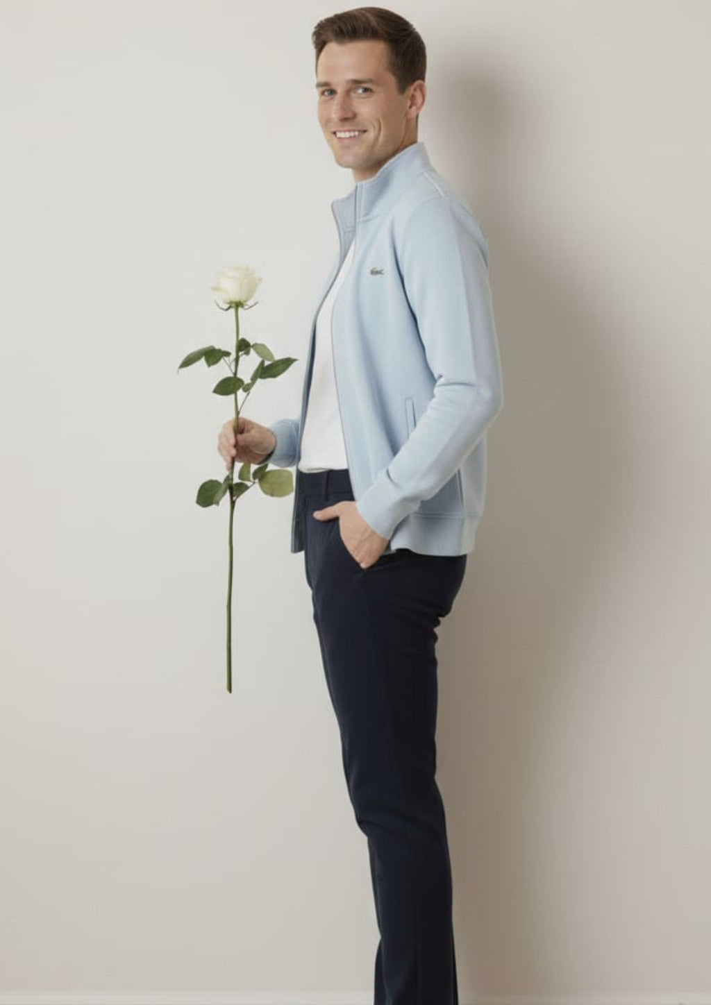 Lacoste Unisex Light Blue Zipper