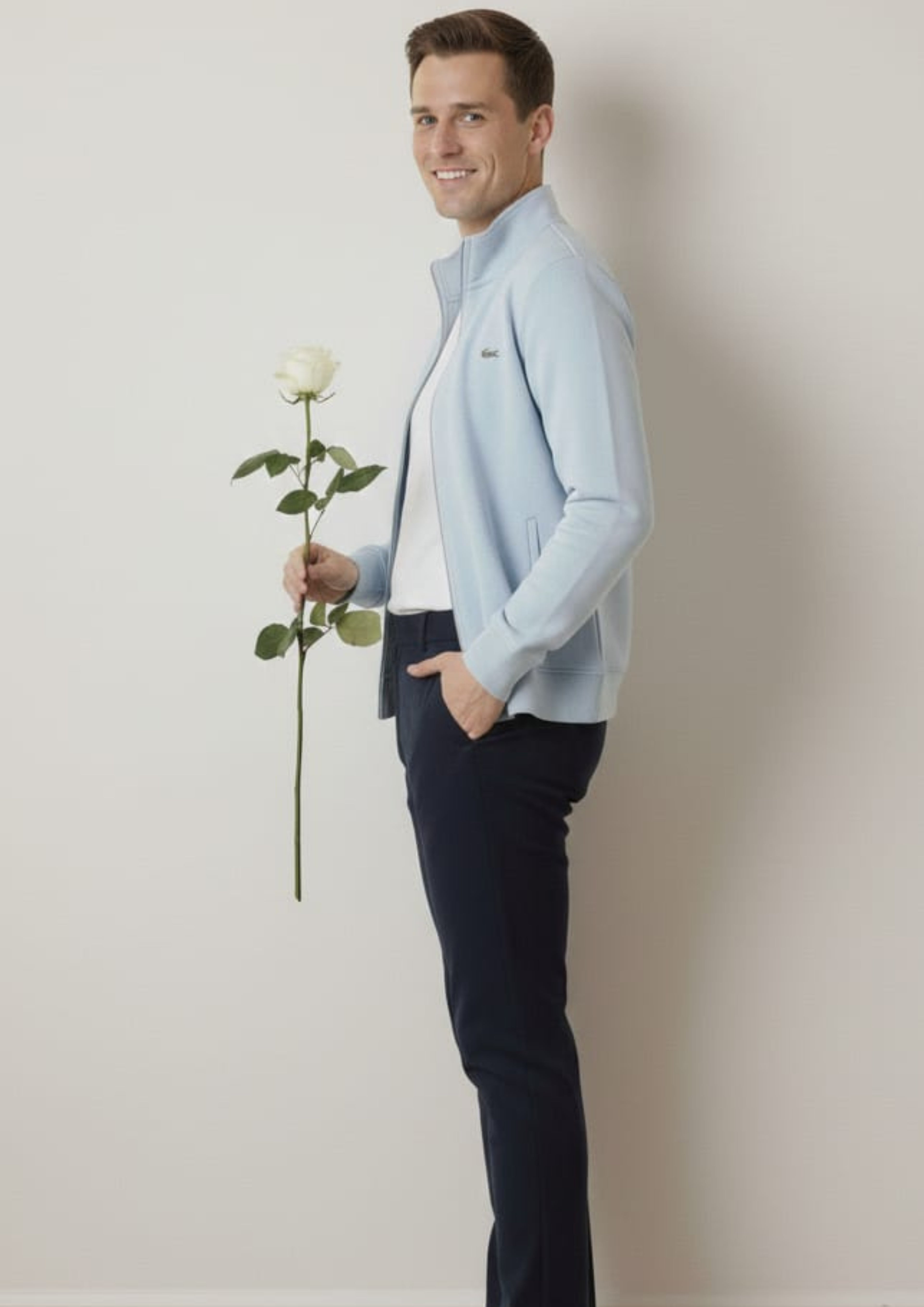 Lacoste Unisex Light Blue Zipper