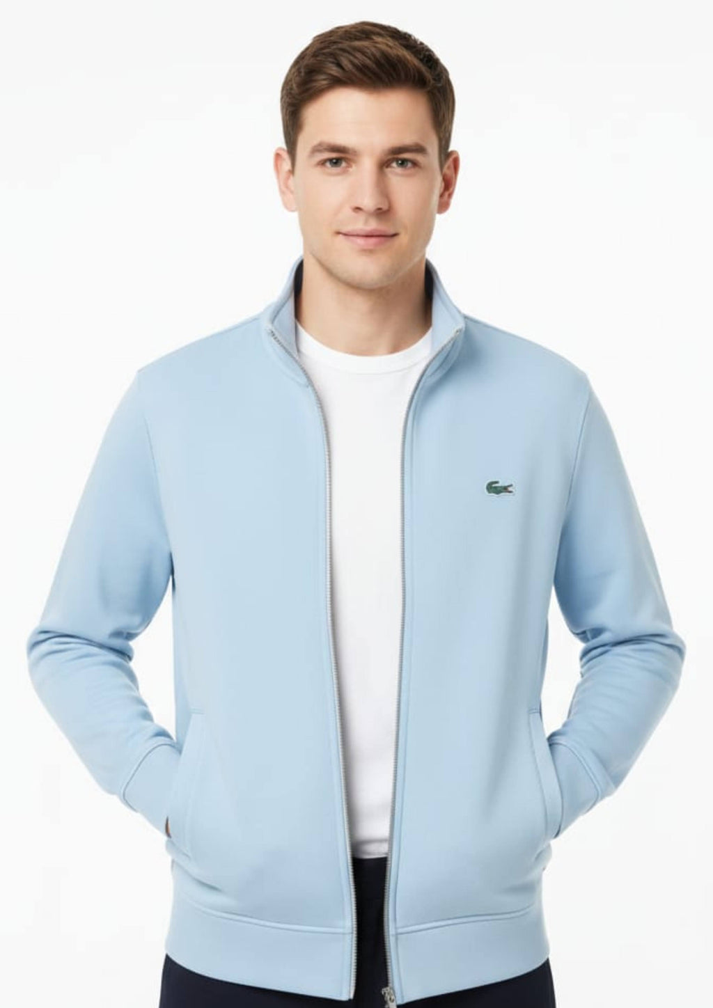 Lacoste Unisex Light Blue Zipper