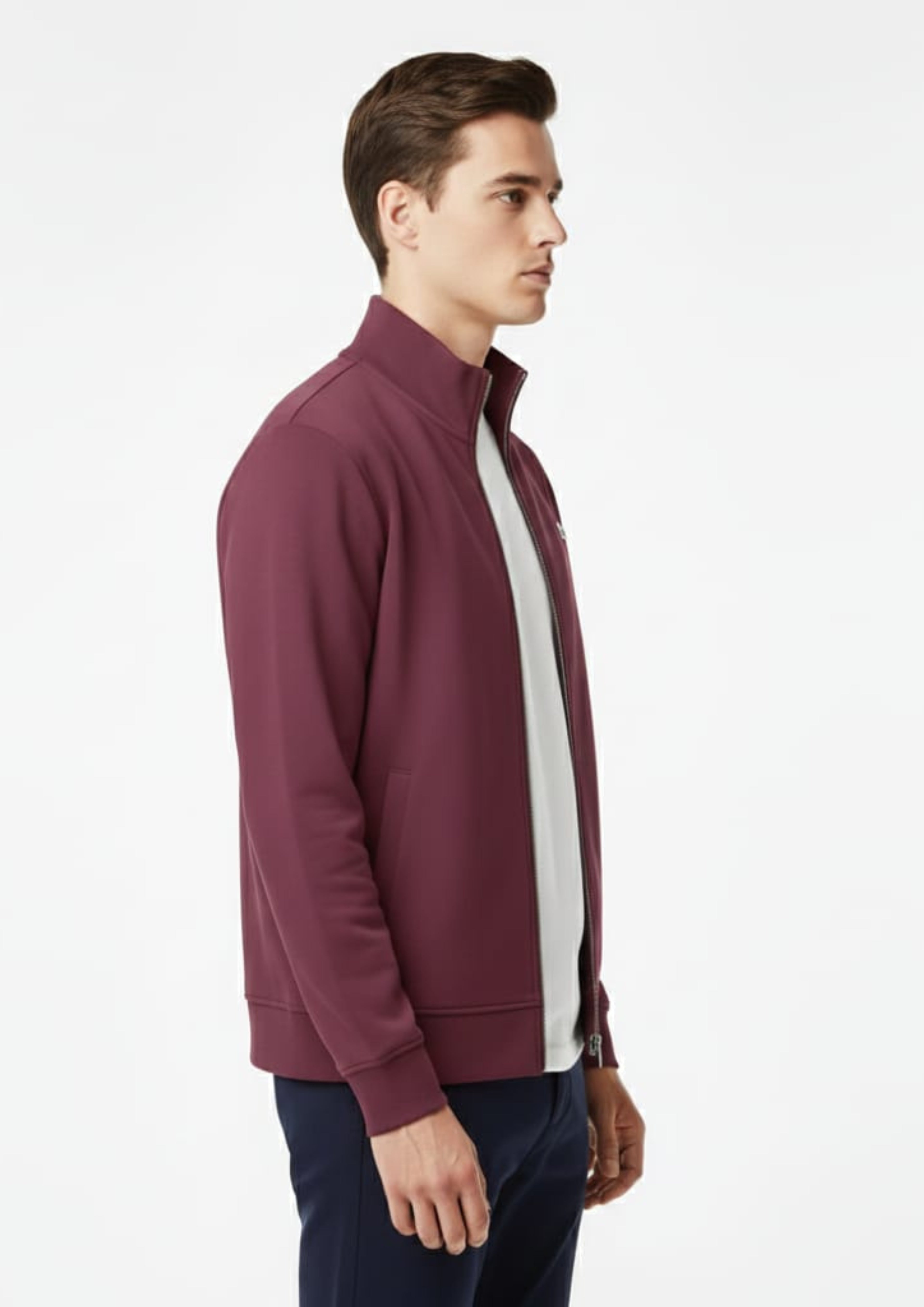 Lacoste Unisex Maroon Zipper